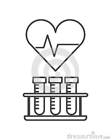Heart cardio icon Vector Illustration