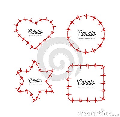 Heart cardiogram pulse bpm. Vector illustration Vector Illustration