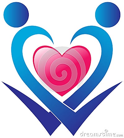 Heart care logo Vector Illustration