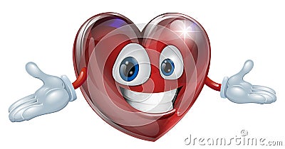 Heart cartoon man illustration Vector Illustration