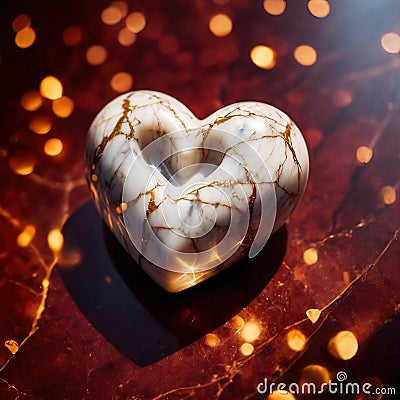 Heart carved from stone, hard and cold Stock Photo