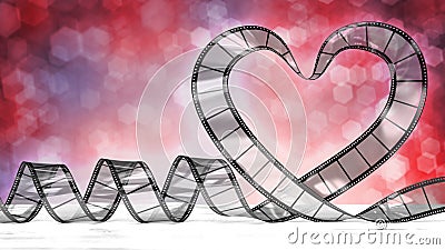 Heart of celluloid Stock Photo