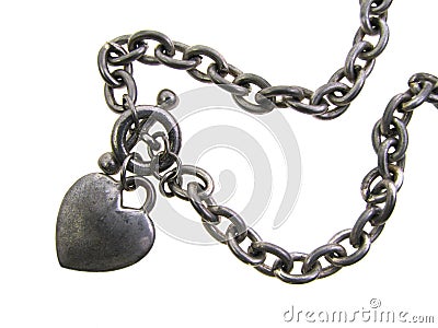 Heart charm bracelet Stock Photo