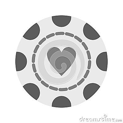 Heart Chip Vector Illustration