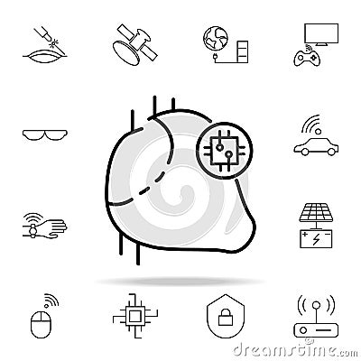 heart chip icon. New Technologies icons universal set for web and mobile Stock Photo
