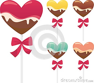 Heart chocolate Vector Illustration