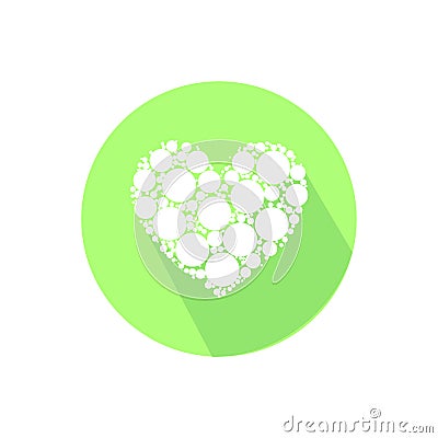 Heart of the circle. on a white in a bright circle Stock Photo