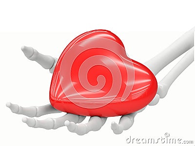 Heart collection - push here Stock Photo