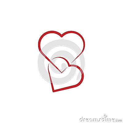 Heart colored icon on white background. Can be used for web, logo, mobile app, UI UX Vector Illustration