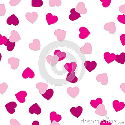 Heart confetti pattern Vector Illustration