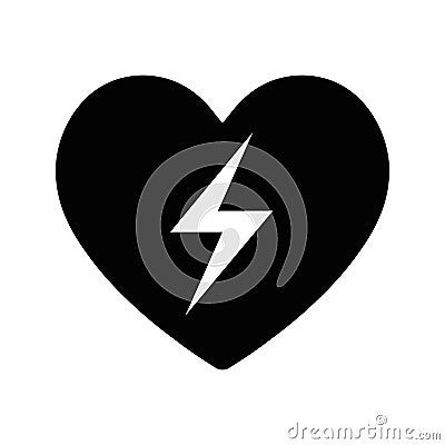 Heart defibrillator simple vector icon Vector Illustration