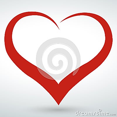 heart design icon isolated vector on a white backround Stock Photo