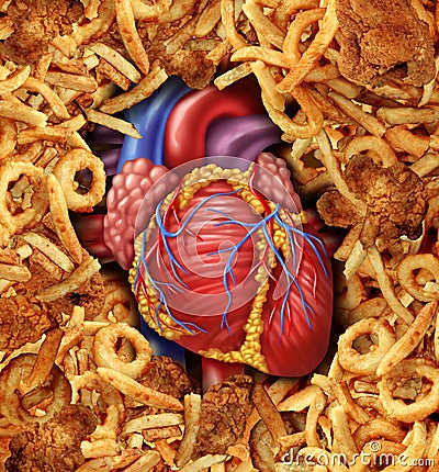 Heart Disease Food Stock Photo