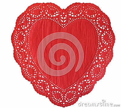 Heart Doily Stock Photo