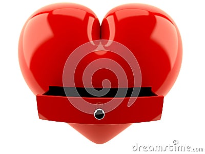 Heart with drawer Stock Photo