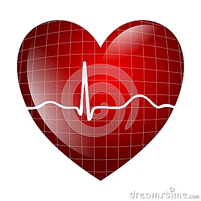 Heart electrocardiogram Stock Photo