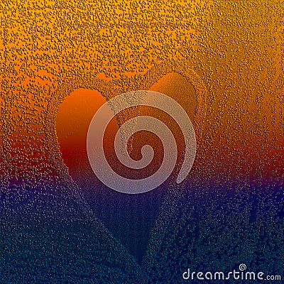 Heart embossed textured background. Tinted abstract design. Love theme wallpaper. Stock Photo