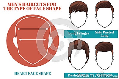Heart face shape Vector Illustration