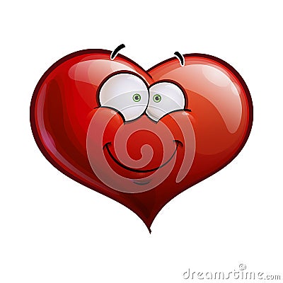 Heart Faces Happy Emoticons - Smiling Stock Photo