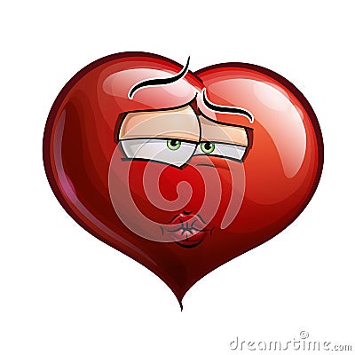 Heart Faces - Smooch Stock Photo