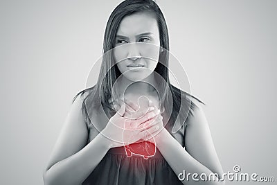 Heart failure from coronary artery disease, Heart failure from coronary artery disease Stock Photo