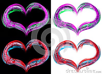 Heart flames Stock Photo