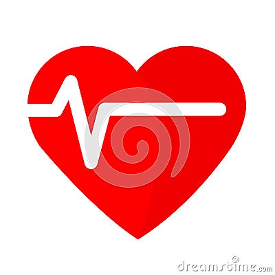 Heart flat icon Stock Photo