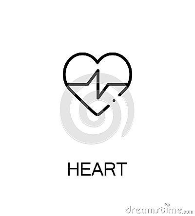 Heart flat icon Vector Illustration