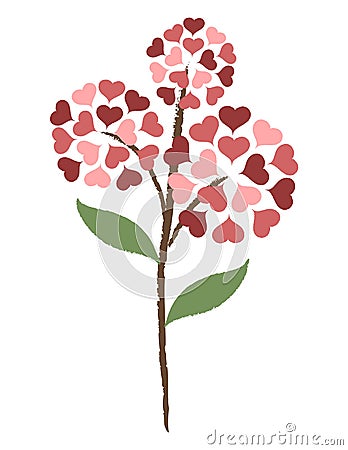 Heart flower Vector Illustration