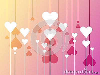 Heart flowers Vector Illustration