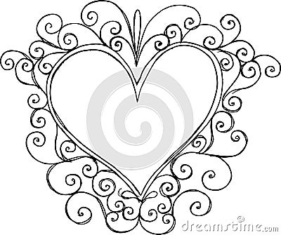 Heart Frame Illustration Vector Illustration