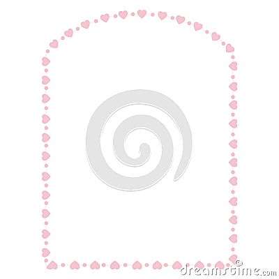 Heart frame Segmental Arch Vector Illustration