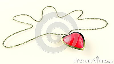 Heart gemstone necklace Stock Photo