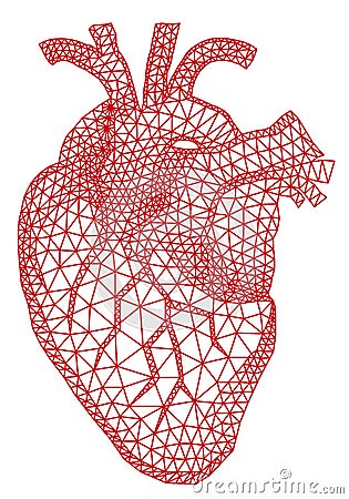 Heart with geometric pattern, vector Vector Illustration