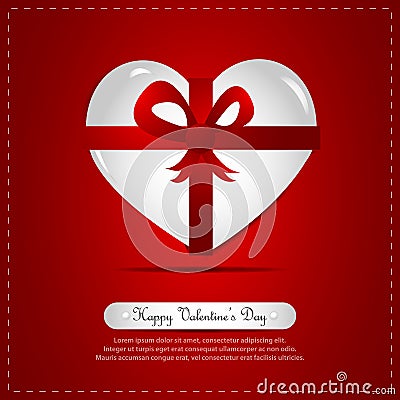 Heart Gift, Ribbon Stock Photo