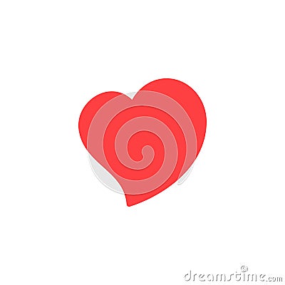 Heart glyph icon and romance element Vector Illustration
