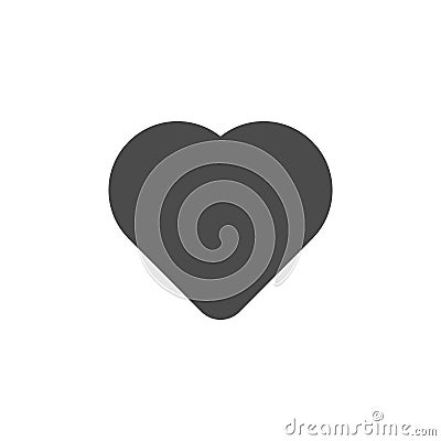 Heart glyph icon and romance element Vector Illustration