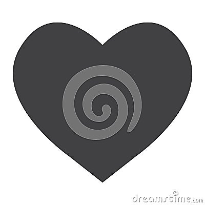 Heart glyph icon, web and mobile, love sign vector Vector Illustration