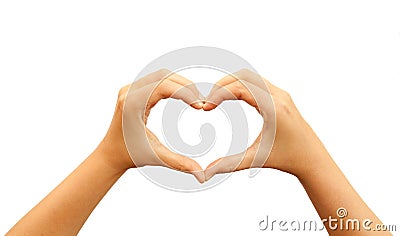 Heart hands Stock Photo