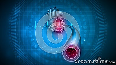 Heart health care Vector Illustration