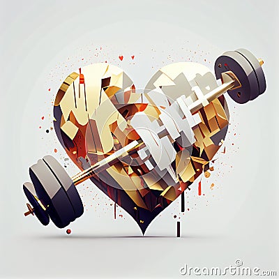 Heart health training weight. Stock Photo
