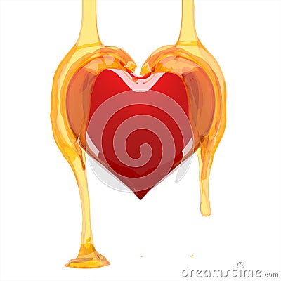 Heart honey. Stock Photo