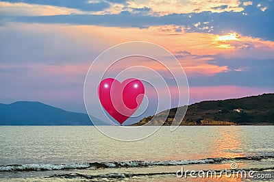 Heart on the horizon Stock Photo