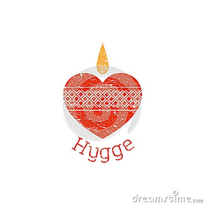 Hygge stamp Vector Illustration