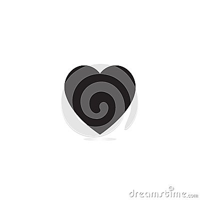 Heart icon black Stock Photo