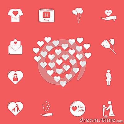 heart in heart icon. Detailed set of mother day icons. Premium graphic design. One of the collection icons for websites, web Stock Photo