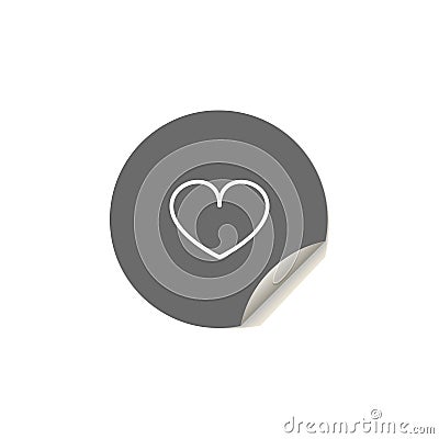 a heart icon. Element of web icons for mobile concept and web apps. Sticker style a heart icon can be used for web and mobile apps Stock Photo