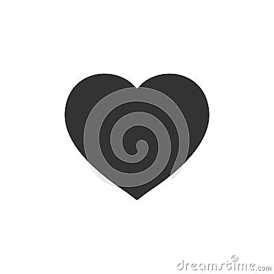 Heart icon in flat style. Love vector illustration on white isolated background. Romantic business concept Vector Illustration