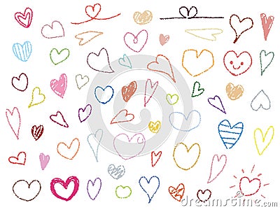 Heart icon set Vector Illustration