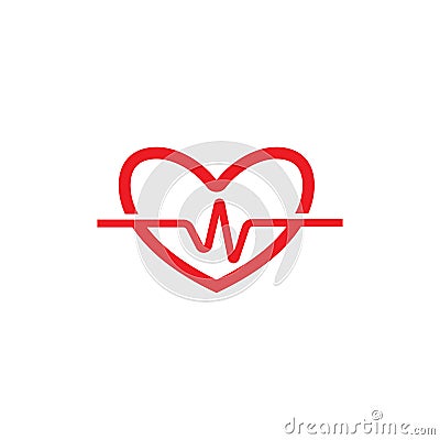 heart icon and Logo element illustration Vector Illustration